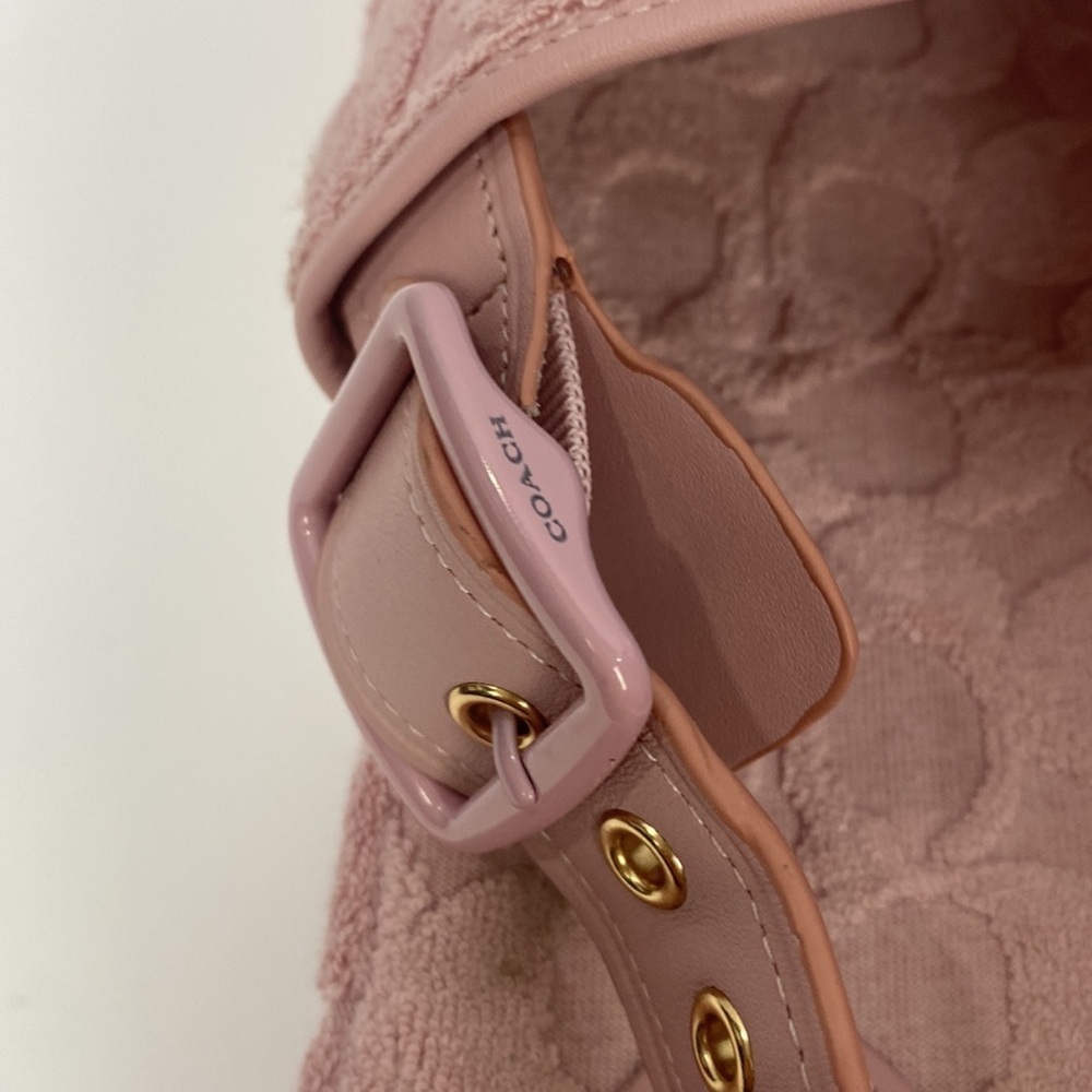 COACH Women’s Noelle Terry Cloth Platform Sandals – Blush Pink Monogram - 9.5B - Picture 11 of 15